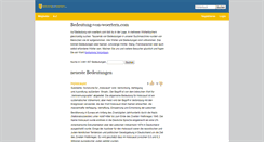 Desktop Screenshot of bedeutung-von-woertern.com